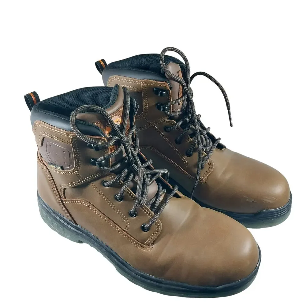 NWT! BRAHMA! COMBUSTION TAN HEAVY DUTY STEEL TOE, FLEX SOLE WORK BOOTS! SZ 10.5